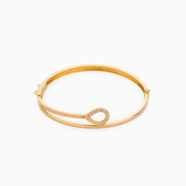 Tiesh 22kt Gold Cocktail Key Bangle with Diamonds