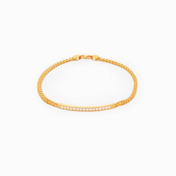 Tiesh Unique 22kt Gold Designer Bracelet with Diamonds